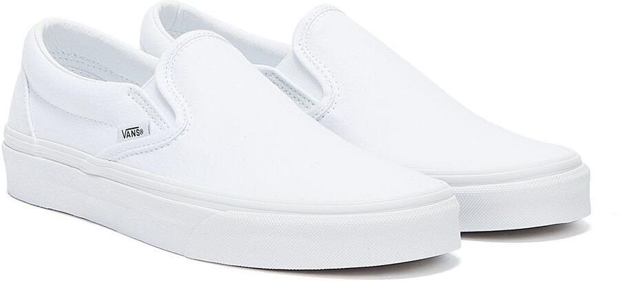 Vans Classic Slip on True White Canvas Trainers