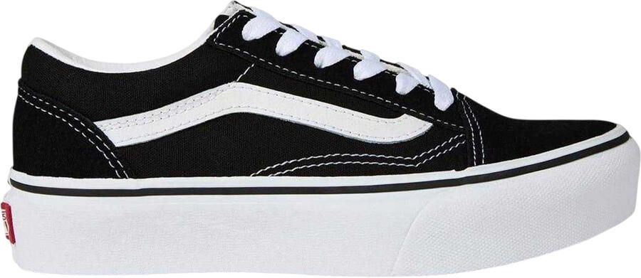 Vans Kinderen Old Skool Side Stripe Platform Sneakers (Zwart Wit)