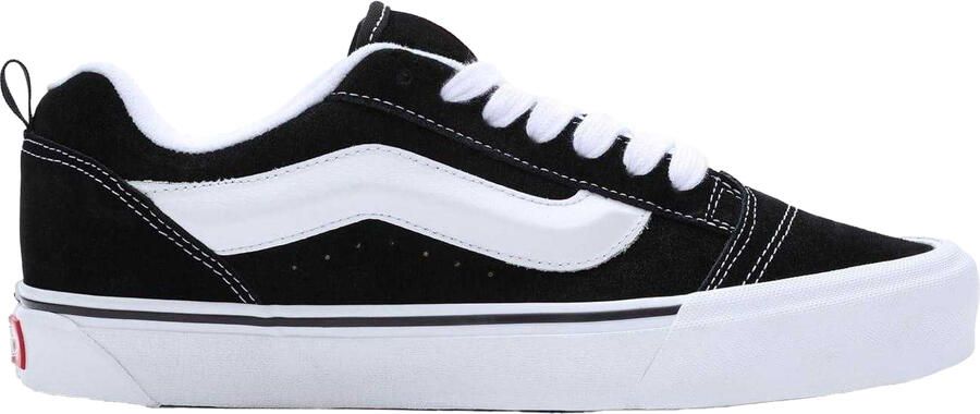 Vans Knu Skool gewatteerde suède skateschoenen voor heren (Zwart Wit)