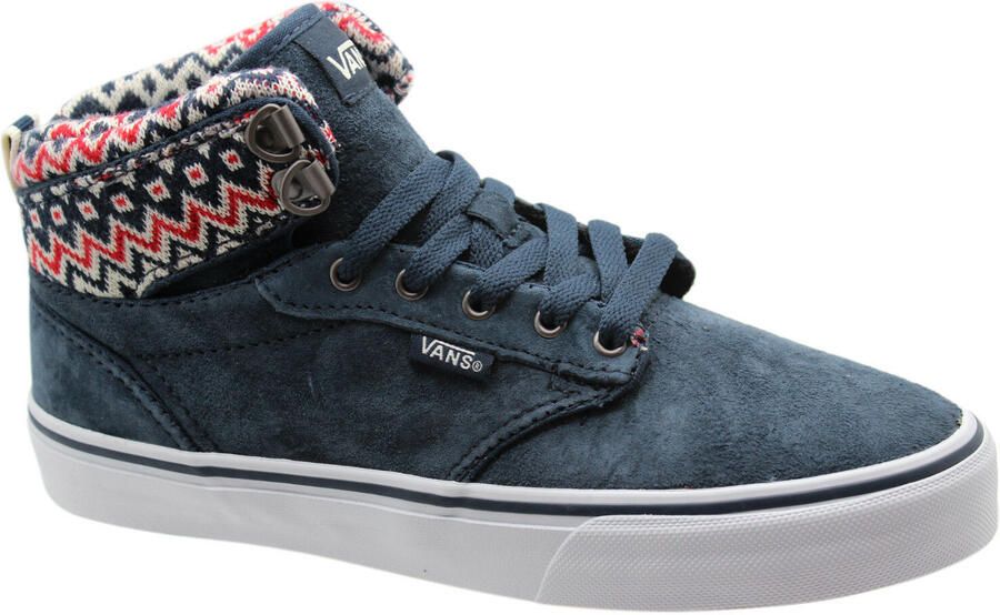 Vans Off The Wall Atwood Hi Top Lace Up Blauw Leer Dames Trainers VOTDX0 B39C