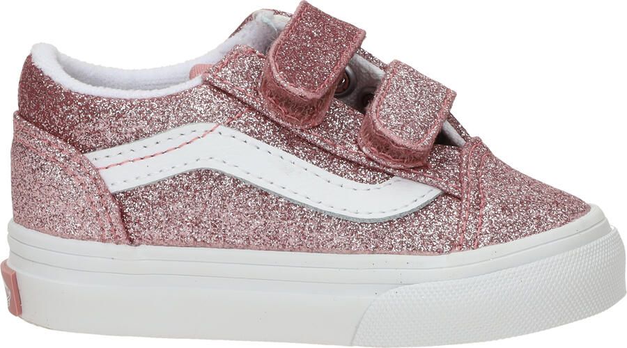 Vans Old Skool V Glitter Rose Gold Sneakers Meisjes
