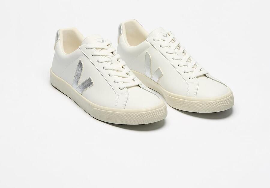 Veja Esplar Leren Witte Sneakers Voor Vrouwen