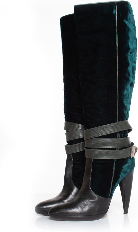 Versace Pre-owned fluwelen riemlaarzen