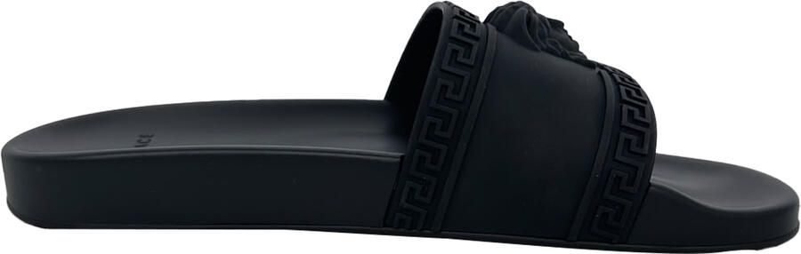 Versace Pre-owned Versace Medusa badslippers van zwart rubber