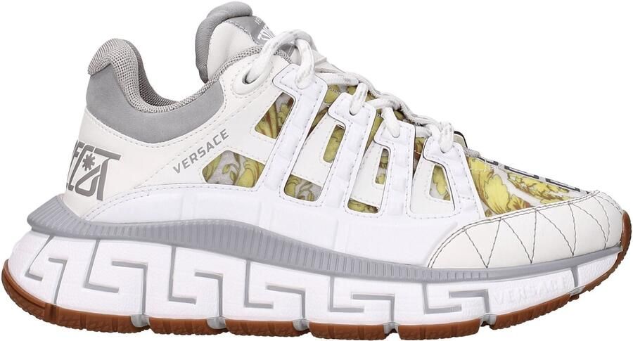 Versace Witte Leren Sport Sneakers