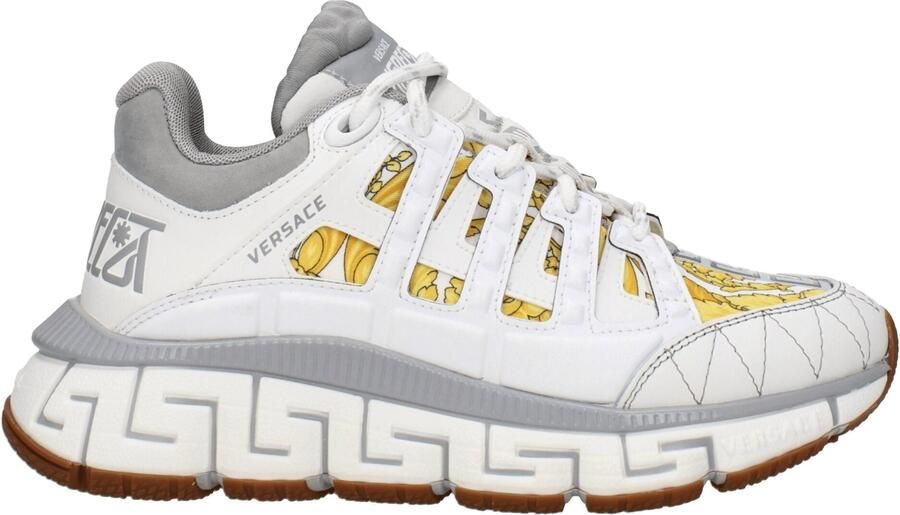 Versace Witte Stoffen Sport Sneakers