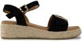 V.gan August Espadrille Wedge Sandalen - Zwart