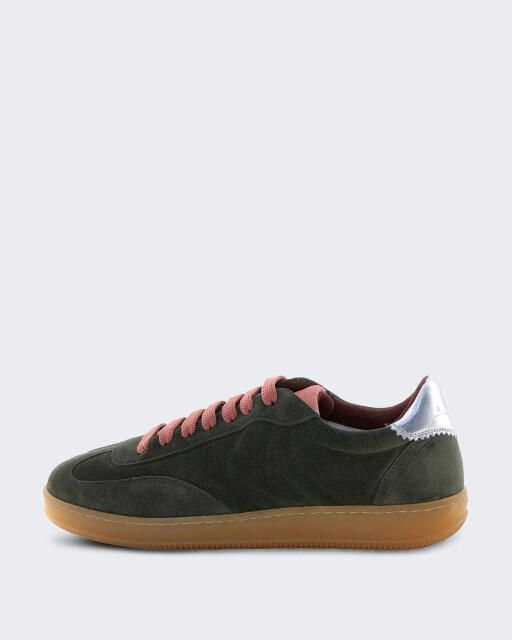 Voile blanche Dames court sneaker in kleur