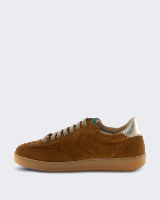 Voile blanche Dames leren sneaker met plateauzool