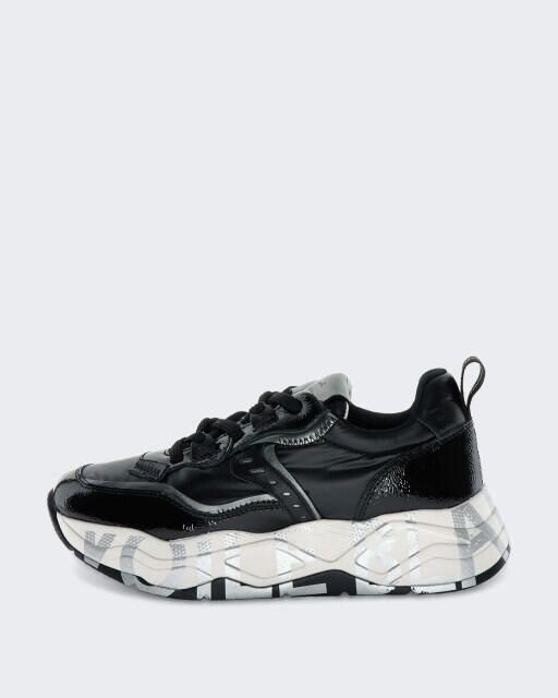 Voile blanche Dames leren sneaker met vetersluiting