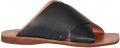 Walk in the Park D091 zwart lederen slipper - Zwart
