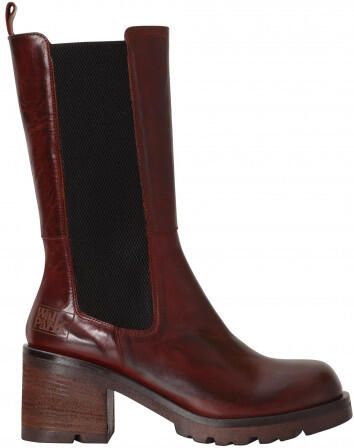 Walk in the Park WP1222-952 I21 Cognac kleurige leren laars (Macai Brandy)