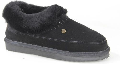 Warmbat Barraba black black dames pantoffel (gesloten hiel)