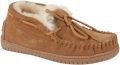 Warmbat Bunya suede cognac dames pantoffel (gesloten hiel) - Bruin