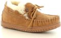 Warmbat Bunya suede cognac dames pantoffel (gesloten hiel) - Bruin