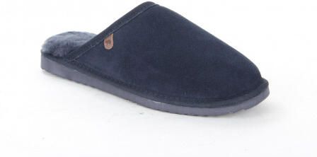 Warmbat Classic dk.navy heren pantoffel (open hiel)