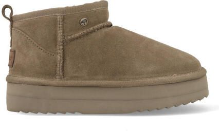 Warmbat Pantoffels durack plateau drc371032 moss