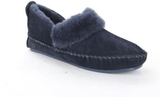 Warmbat Polarfox dk.navy dames pantoffel (gesloten hiel)