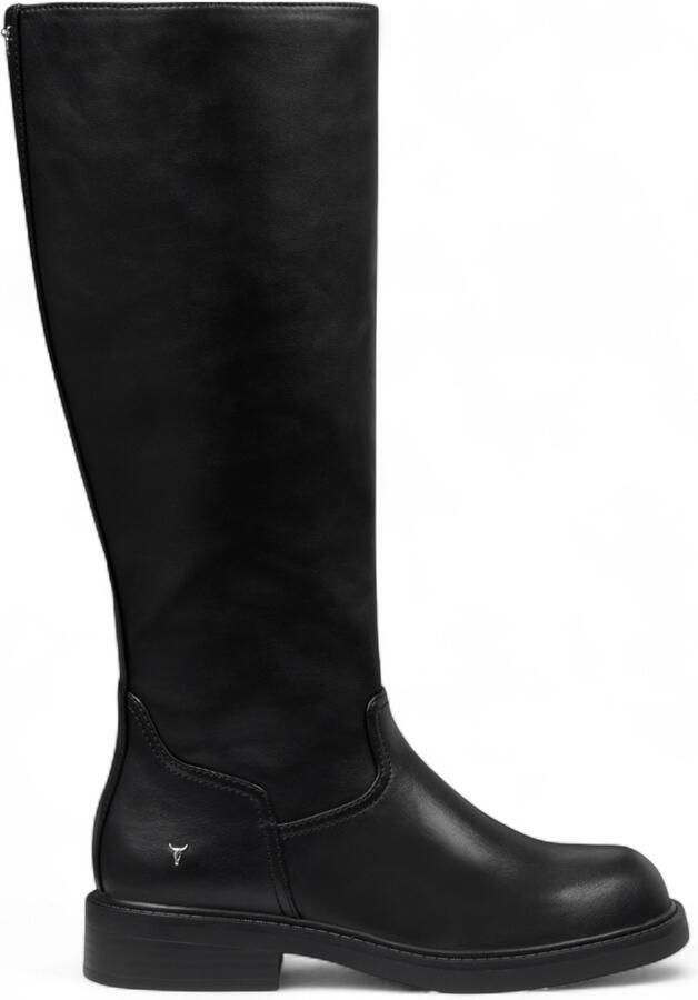 Windsor Smith Windsorsmith Dames Zwarte Fuax Leren Kniehoge Laarzen Zegen