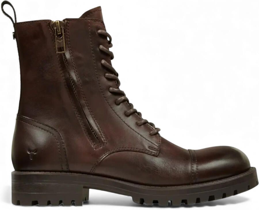 Windsor Smith Windsorsmith Heren Marron Bruine Leren Militaire Gevechtslaarzen Willem