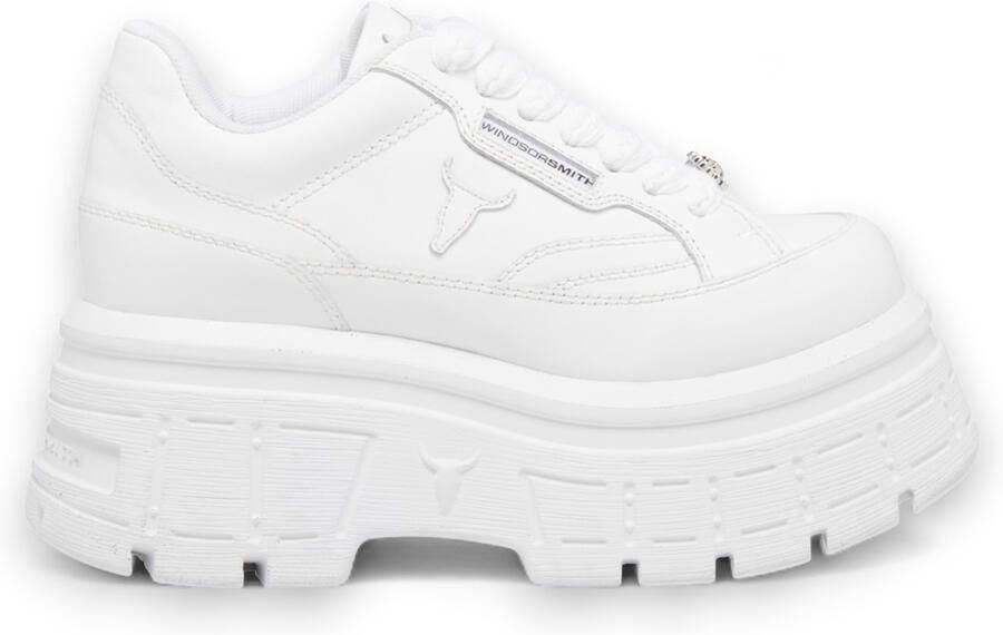 Windsor Smith Witte Chunky Leren Sneakers Swerve