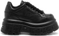 Windsor Smith Zwarte Chunky Leren Sneakers Swerve - Zwart