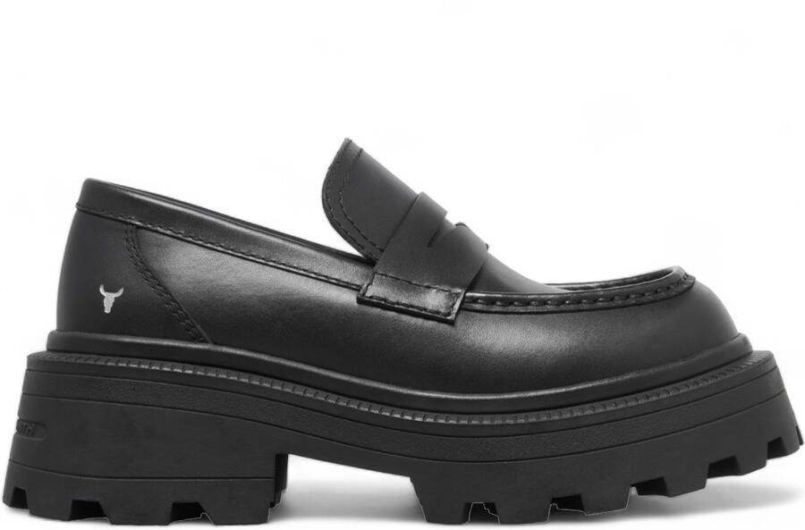 Windsor Smith Zwarte Leren Chunky Loafers True