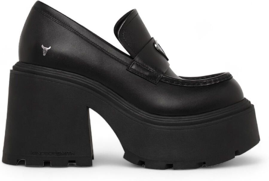 Windsor Smith Zwarte Leren Plateauschoenen Spolied