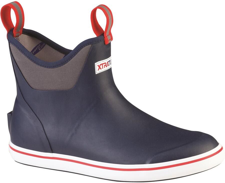 XTRATUF Enkellaars Rubber Navy Rode Wellington Laarzen