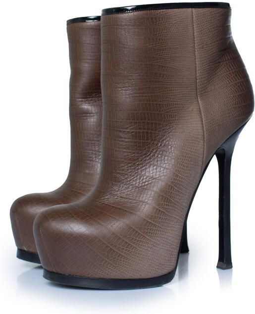 Yves Saint Laurent Pre-owned Yves Saint Laurent Tribute leren enkellaarsjes