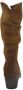 Aqa Hoge plooi laarzen cognac Suede Dames - Thumbnail 4