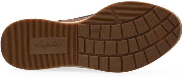 Australian Stijlvolle leren sneakers met rits en veters Brown Heren - Foto 19