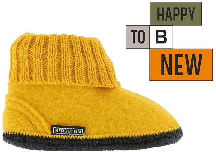 Bergstein Cozy Sloffen Pantoffels voor en kinderen 100% Zuiver sc wol Ocher - Foto 13