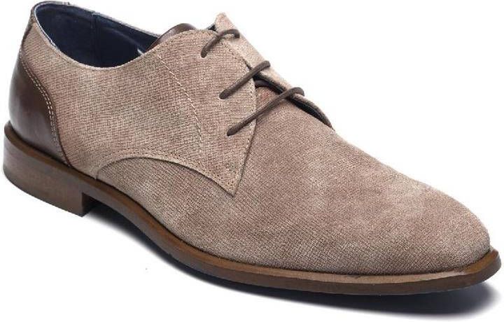 Berkelmans Arcos Sand Print 2310064208 Zand kleurige nette heren veterschoen - Foto 4