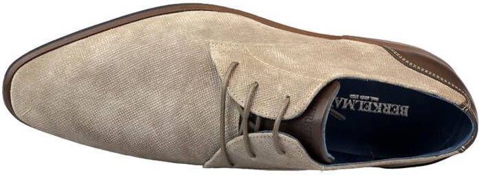 Berkelmans Arcos Sand Print 2310064208 Zand kleurige nette heren veterschoen - Foto 5