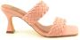 BiBi Lou Slippers Dames Sandalen Instappers Damesschoenen Leer Blokhak 760Z10VK Paars - Thumbnail 5