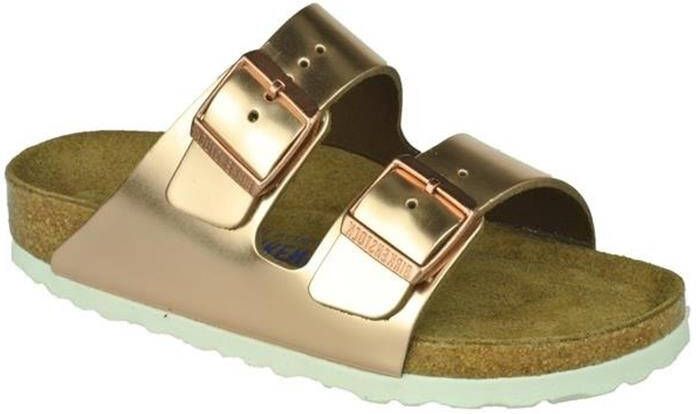 Birkenstock Slippers ARIZONA SFB in smalle schoenwijdte metallic-look met soft-voetbed - Foto 19