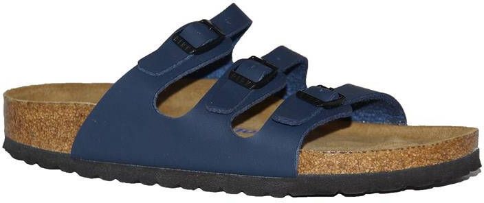 Birkenstock Florida BF WB Narrow Dames Slippers Blue - Foto 3
