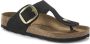 Birkenstock Zwarte Nubuck Big Buckle Slides Zwart Dames - Thumbnail 3