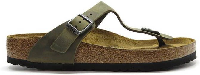 Birkenstock Gizeh Slippers Faded Khaki Regular fit | Groen | Nubuck - Foto 6