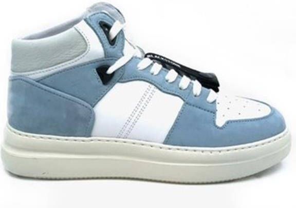 Blackstone XL28 WHITE LIGHT BLUE HIGH TOP SNEAKER Vrouw White - Foto 8