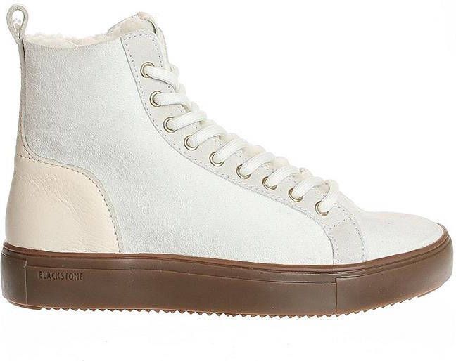 Blackstone Premium Leren Sneaker met Schapenvacht Voering White Dames - Foto 5