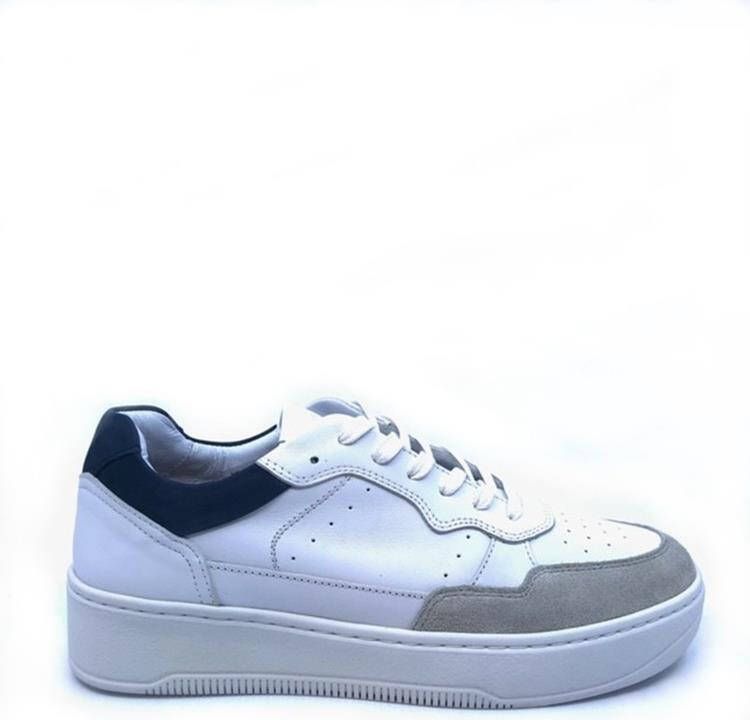 Blackstone Patchwork Lage Sneaker in Wit Marineblauw White Heren - Foto 5