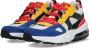 Braqeez 422454-523 Jongens Lage Sneakers Wit Rood Blauw Geel Groen Leer Veters - Thumbnail 4