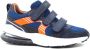 Braqeez 422965-520 Jongens Lage Sneakers Blauw Oranje Leer Klittenband - Thumbnail 4