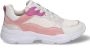 Braqeez 423283-900 Meisjes Lage Sneakers Wit Roze Suède Veters - Thumbnail 2