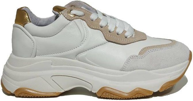 Bronx damessneaker chunky zool 66456 BAISLEY beige zwart - Foto 15