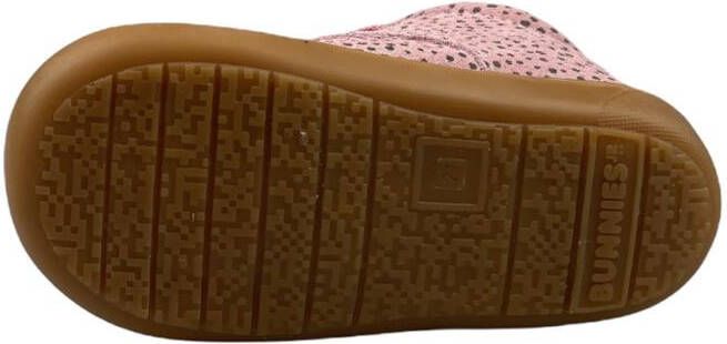 BunniesJR Bunnies JR Rene Rap Meisjes Hoge Sneakers Roze Print Suède Veters - Foto 2