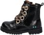 BunniesJR Bunnies JR Tosca Trots Meisjes Combat Boots Zwart Leer Veters - Thumbnail 3