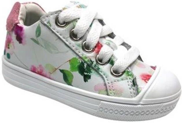 BunniesJR Bunnies JR 222230-500 Meisjes Lage Sneakers Wit Print Leer Veters - Foto 6